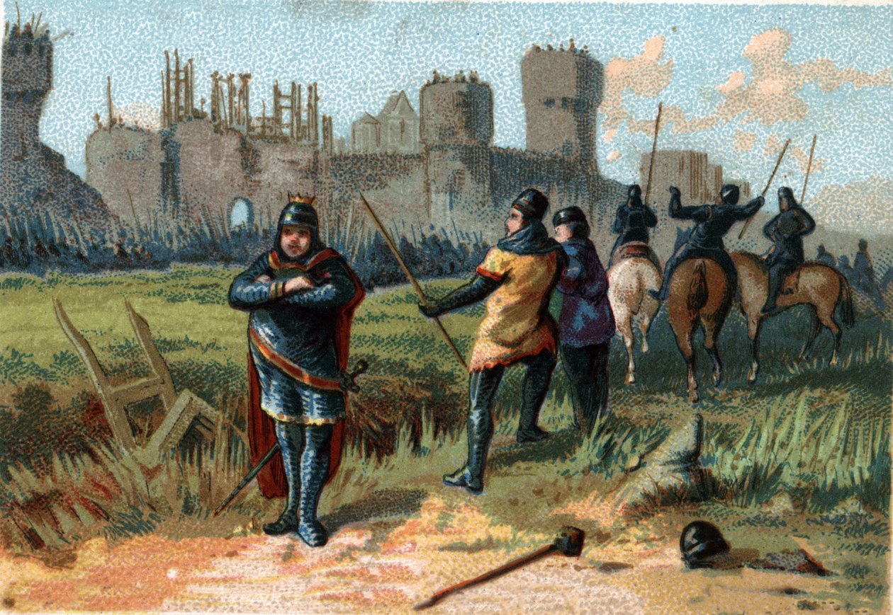 Charles III the Fat (839-888) Emperor of the West (881 - 887) and Regent of France (884 - 887) camped under the walls of Paris without daring to fight the Normans, preferring to buy their retirement at a price of money by French School