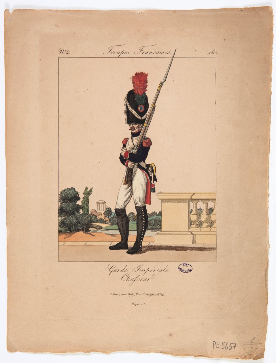 Chasseur of the Imperial Guard, French Troops, no. 4 by French School