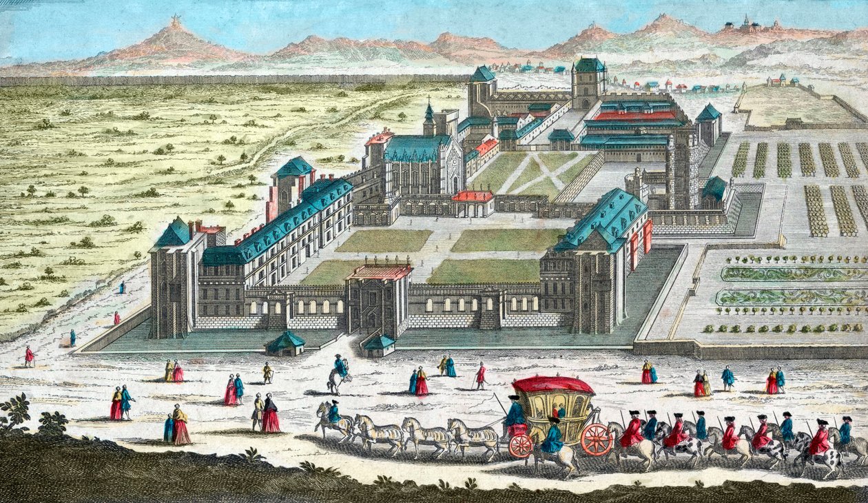 Chateau de Vincennes near Paris - in the 18th century by French School