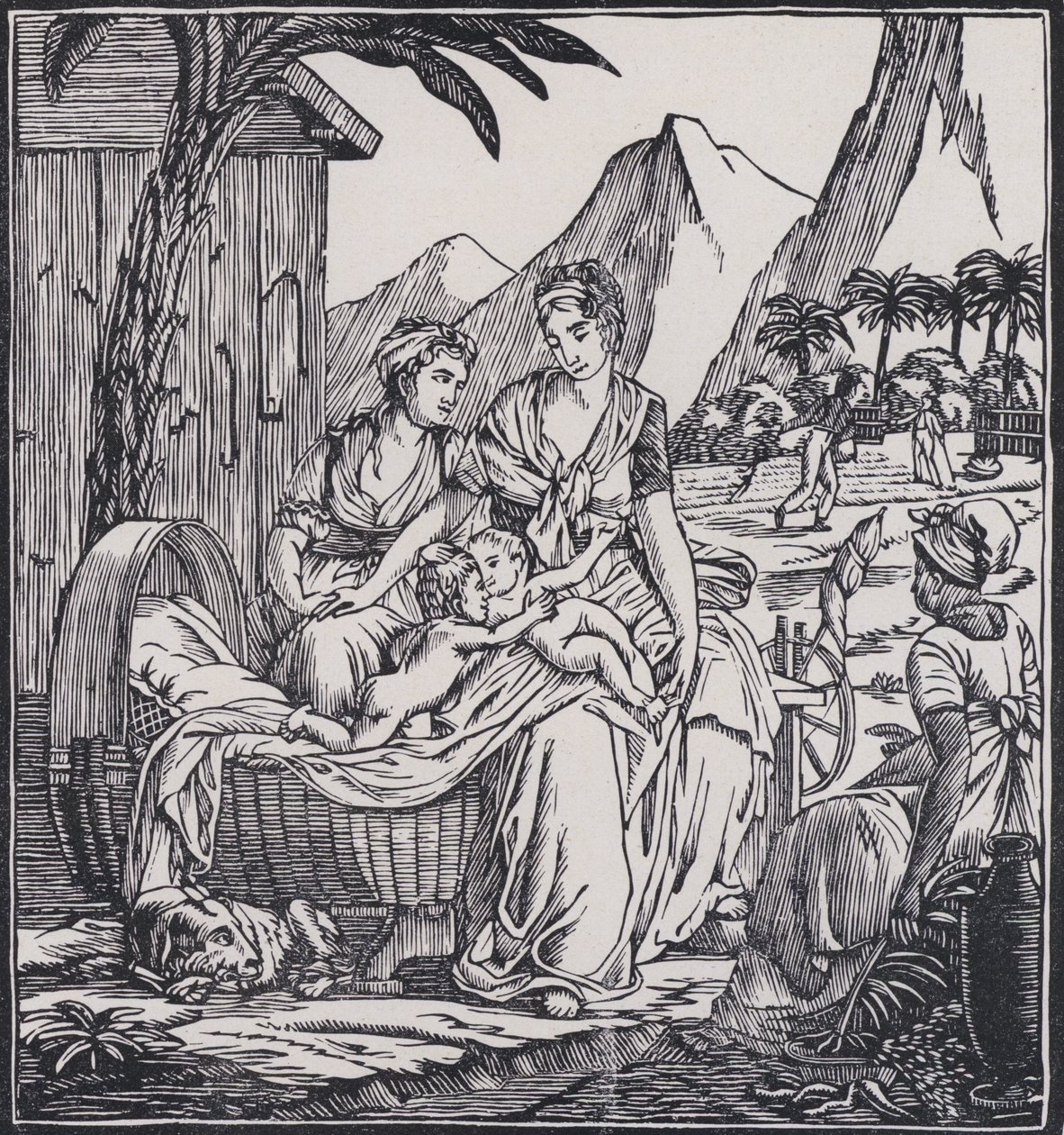 Childhood of Paul and Virginie (Scene from Jacques-Henri Bernardin de Saint-Pierre