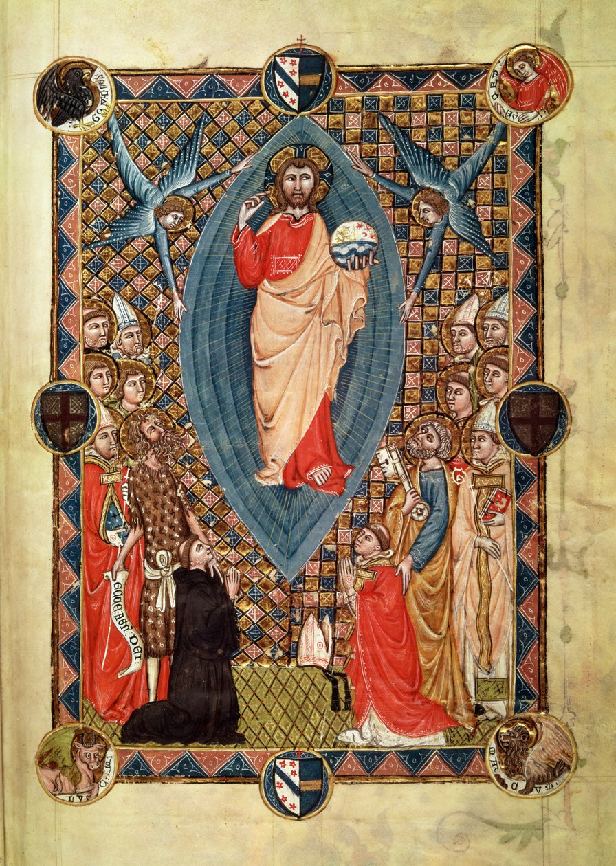 Christ in Majesty with Saints, from the Pontifical of Bishop Pierre de la Jugie by French School