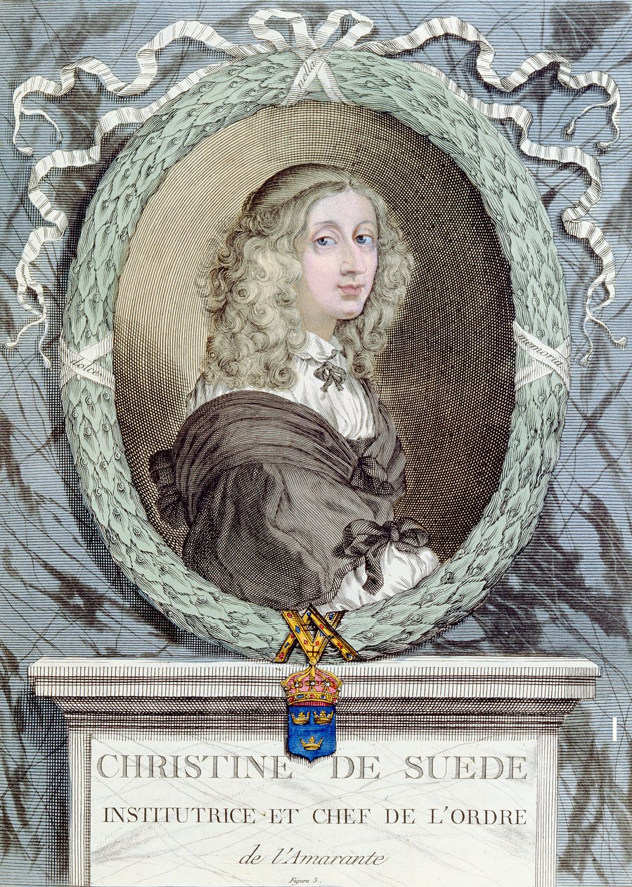 Christina (1626-89) Queen of Sweden, Founder and Head of the Order of the Amarantha by French School