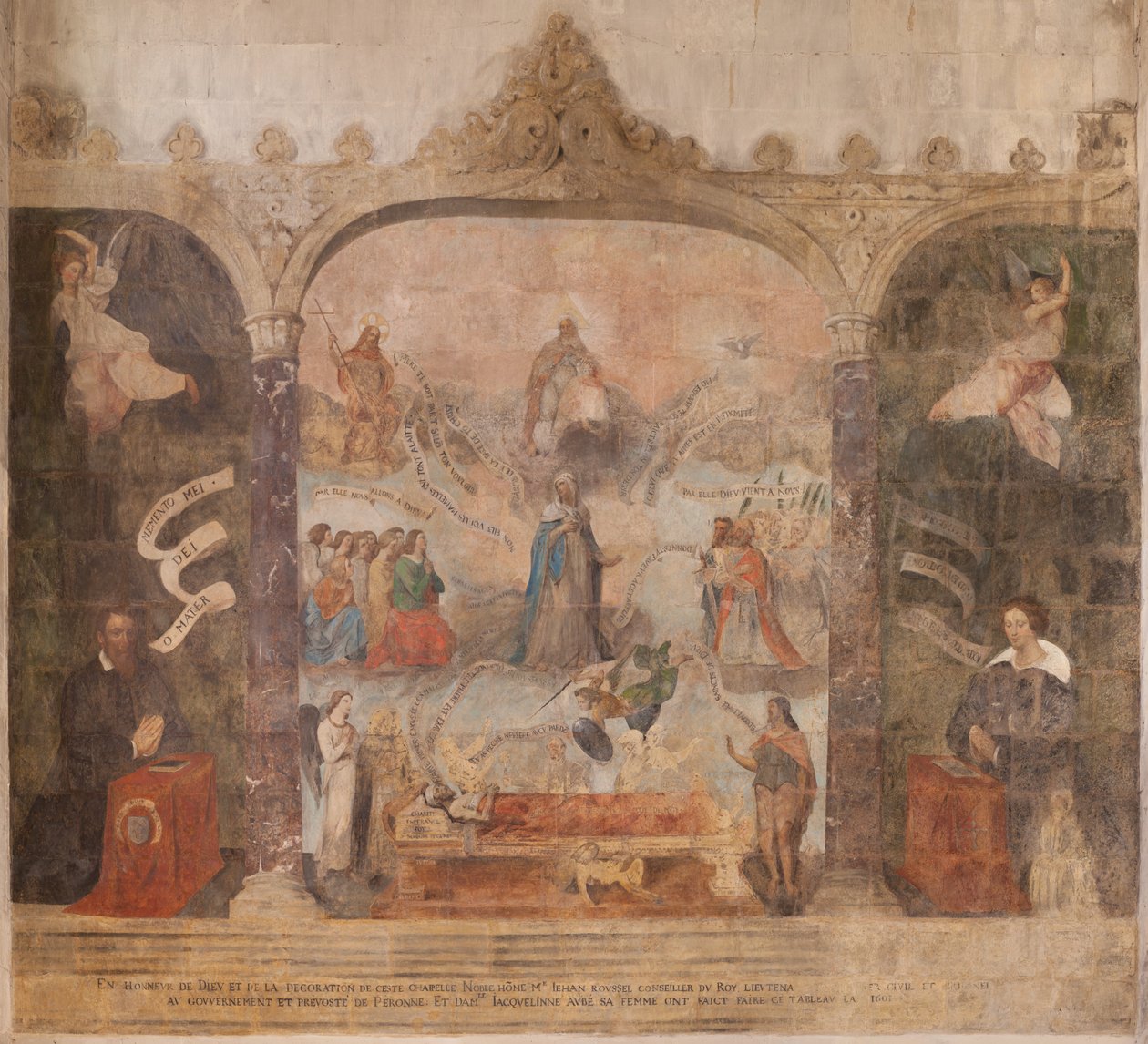 The glorification of Mary (fresque dite de la bonne mort) by French School