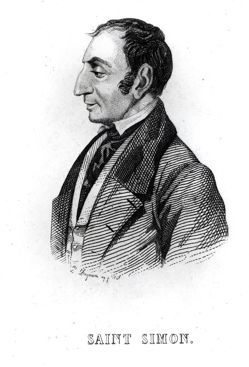 Claude Henri de Rouvroy (1760-1825) Comte de Saint-Simon (18th-19th century) by French School
