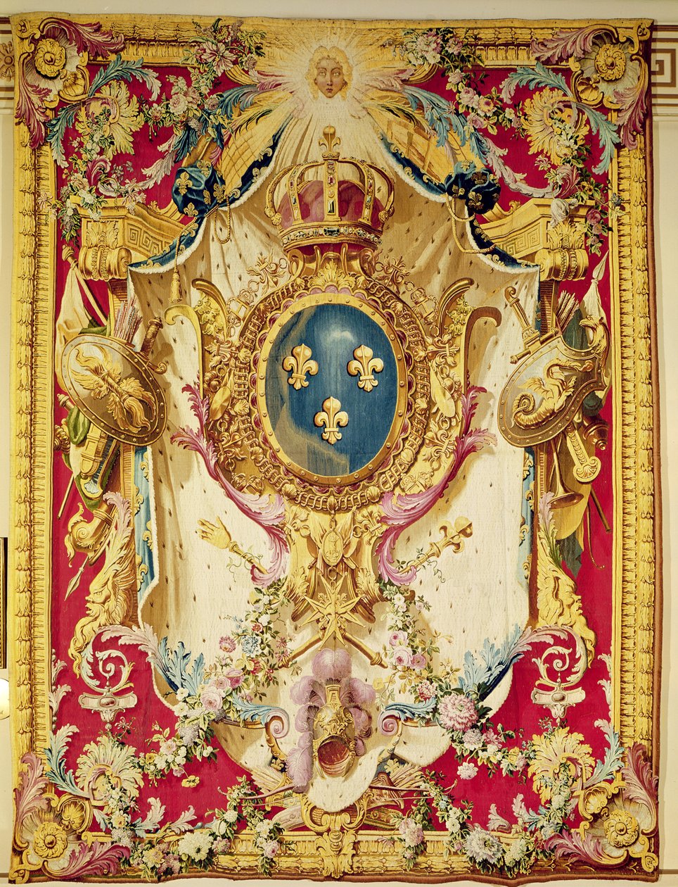 Coat of arms of the French Royal Family by French School