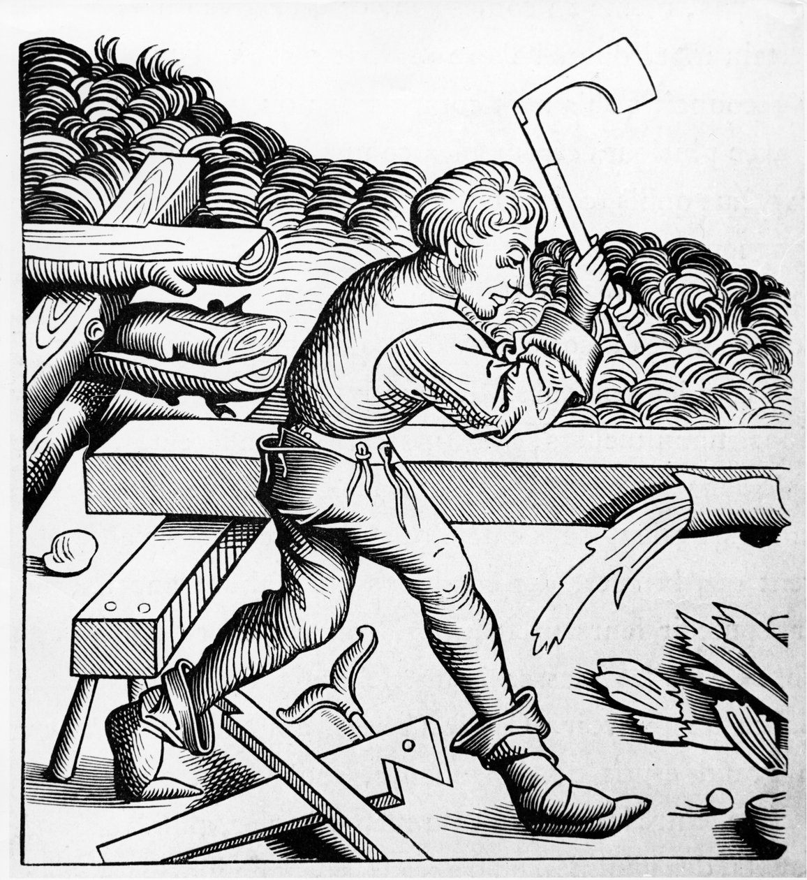 Companion of Duty or Companion of the great felling axe, Carpenter by French School