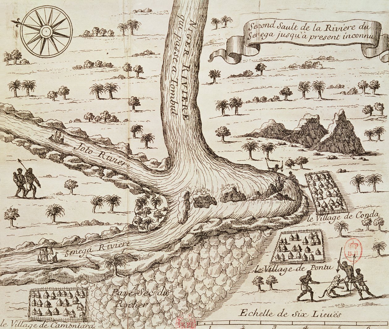 Confluence of the Black, the Joto and the Senegal, illustration from 