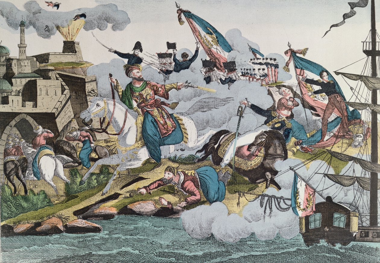 Conquest of Algiers by French troops in 1830, c.1830-40 by French School