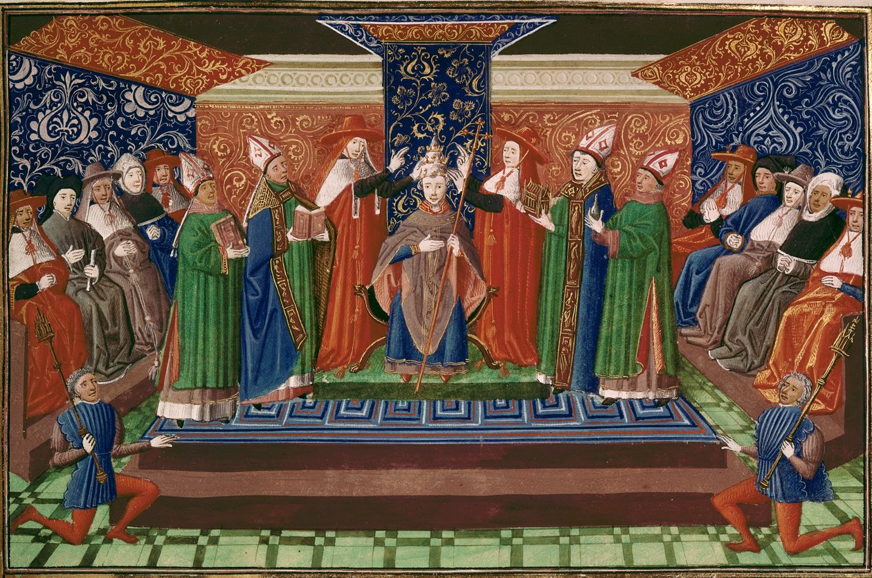 Coronation of Pope Boniface IX, from Froissart