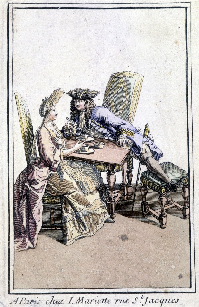 Couple Taking Coffee by French School