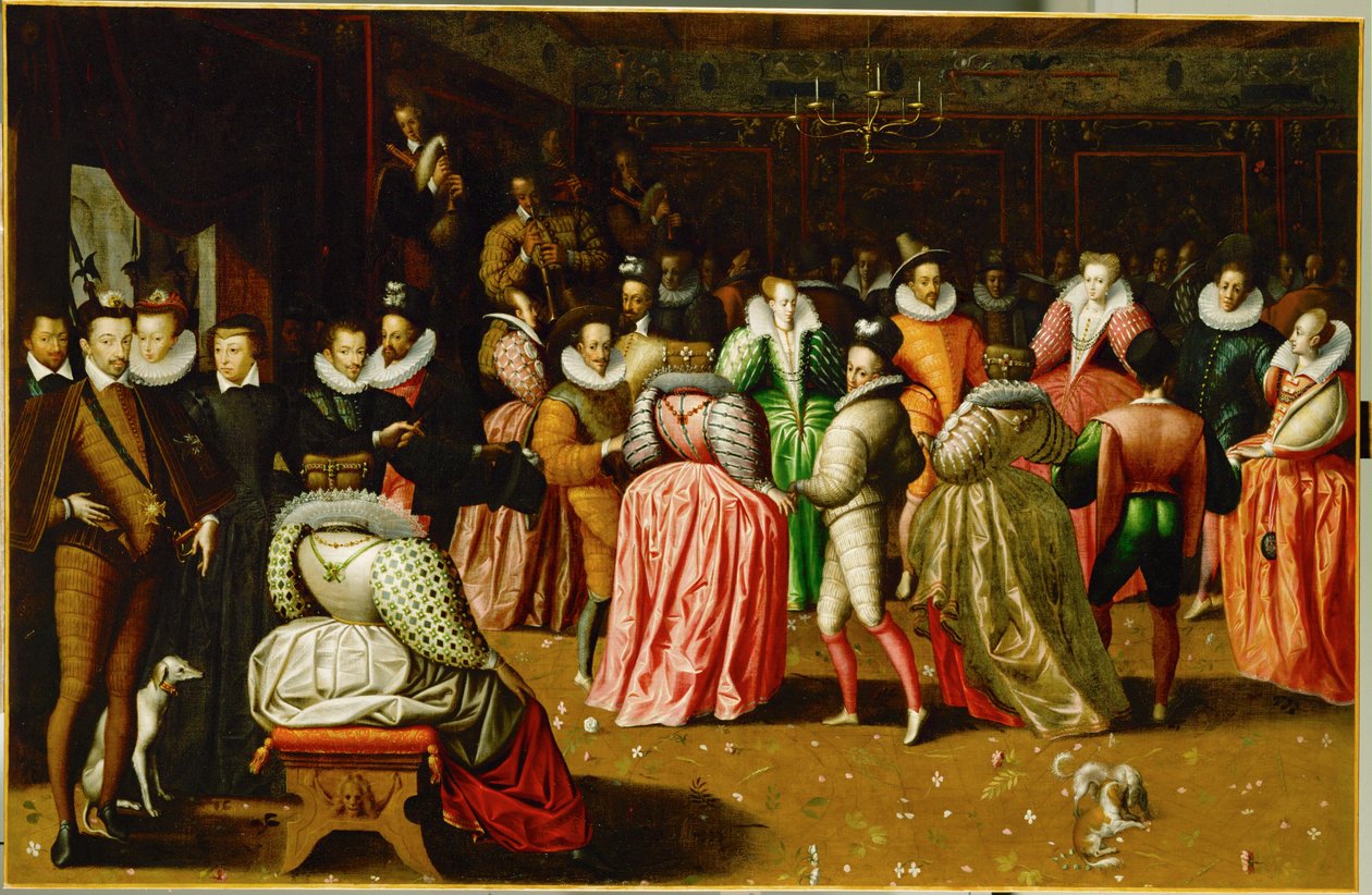 Court Ball at the Palais du Louvre on the Occasion of the Wedding of Anne, Duke of Joyeuse by French School