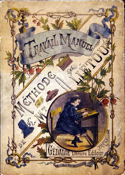 Cover of school textbook, end nineteenth century by French School