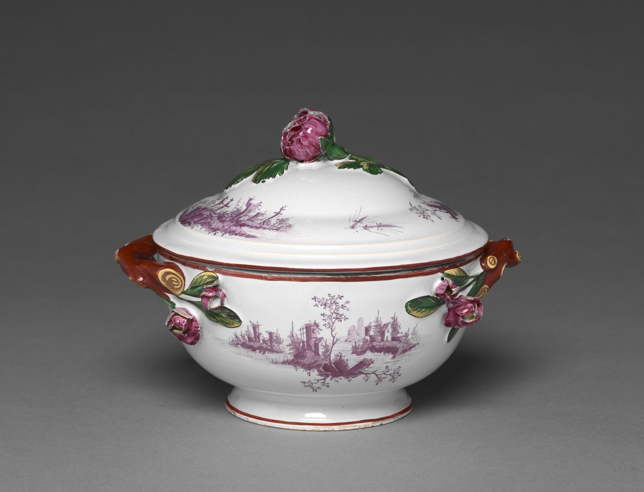 Covered Bowl, Manufactured by the Saint Clement Factory, c.1775 by French School