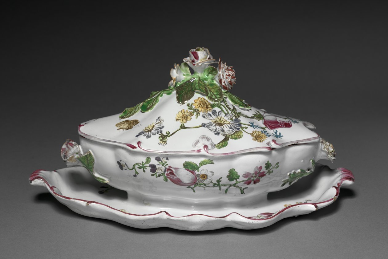 Covered Sauce Tureen with Attached Stand, c.1765 by French School