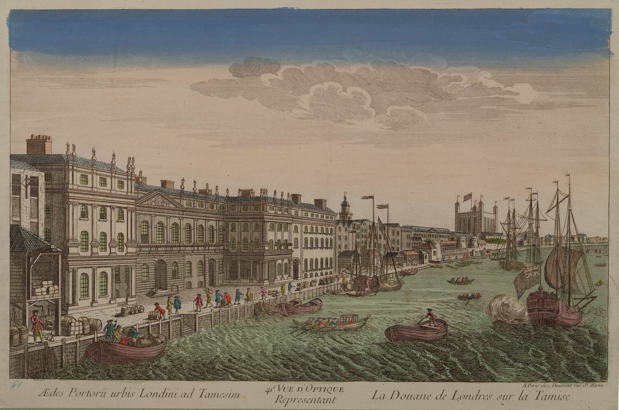 Customs House on the River Thames by French School
