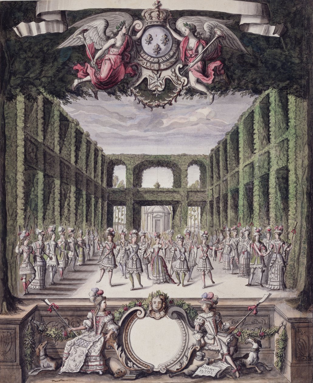 Dance in a Formal Garden, from a collection entitled Les Menus Plaisirs du Roi by French School