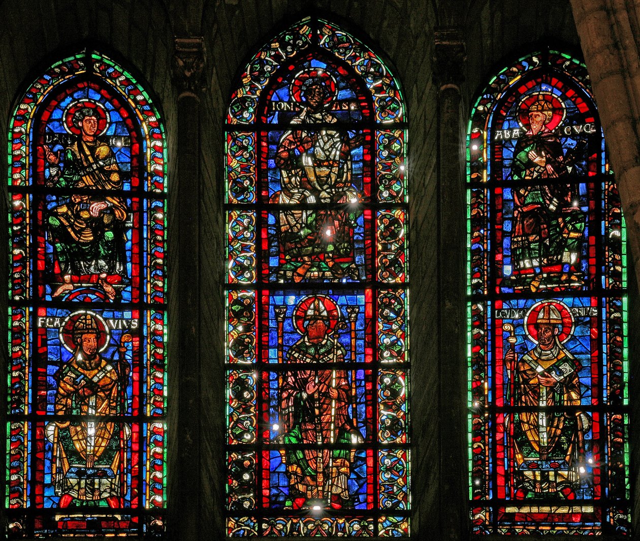 Daniel, Jonah and Habakuk, Choir, clerestory, south side by French School