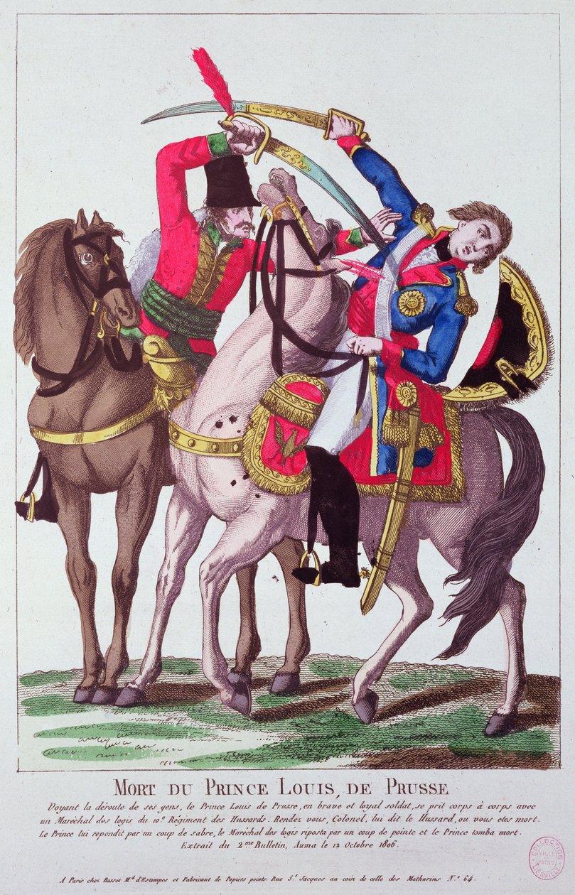 Death of Prince Louis of Prussia by French School