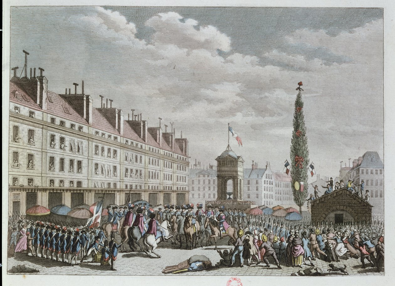 Declaration of the Constitution, Place des Innocents, Paris, September 1791, 1791 by French School