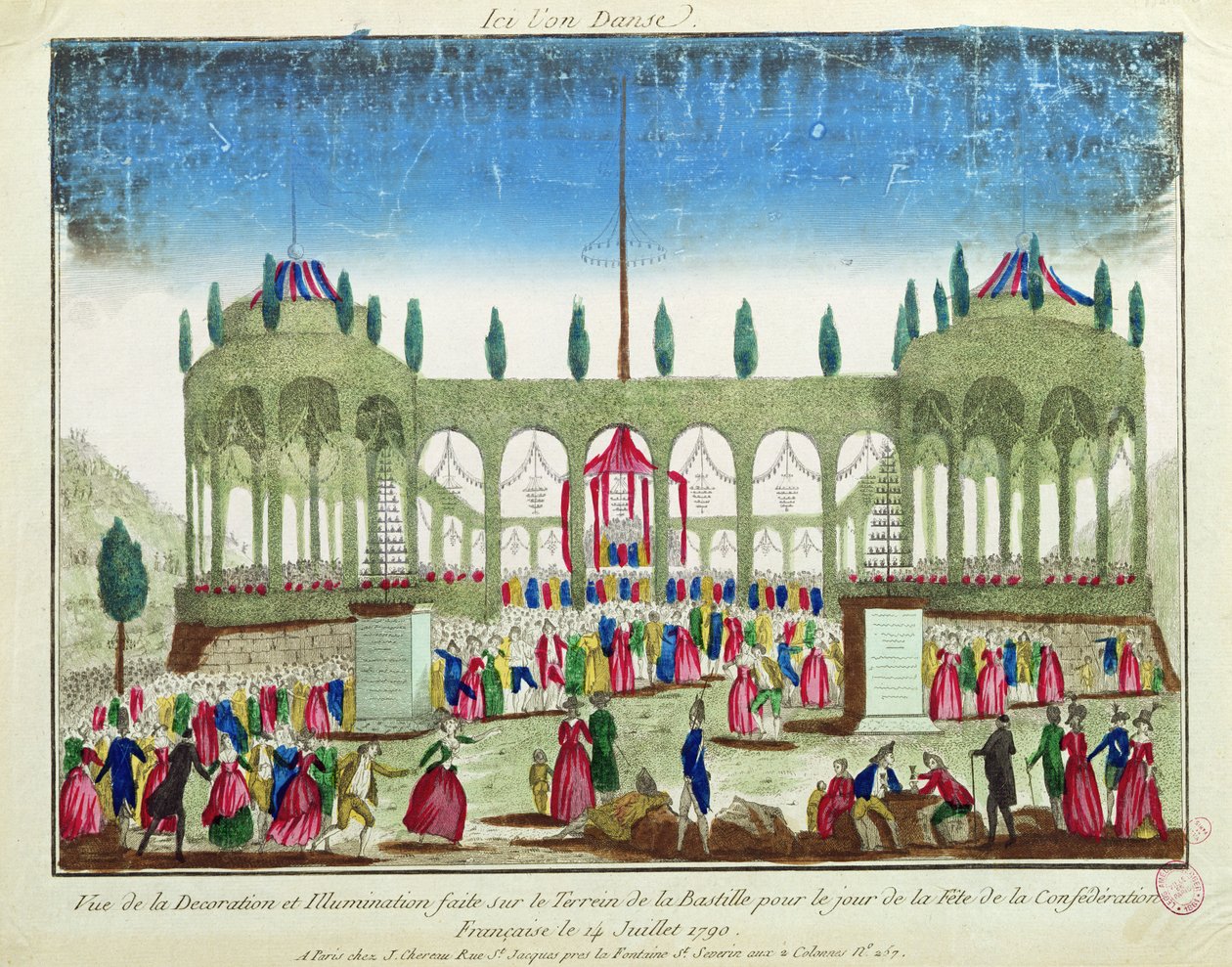 Decoration and Illumination of the Bastille for the Festival of the Federation, 14th July 1790 by French School
