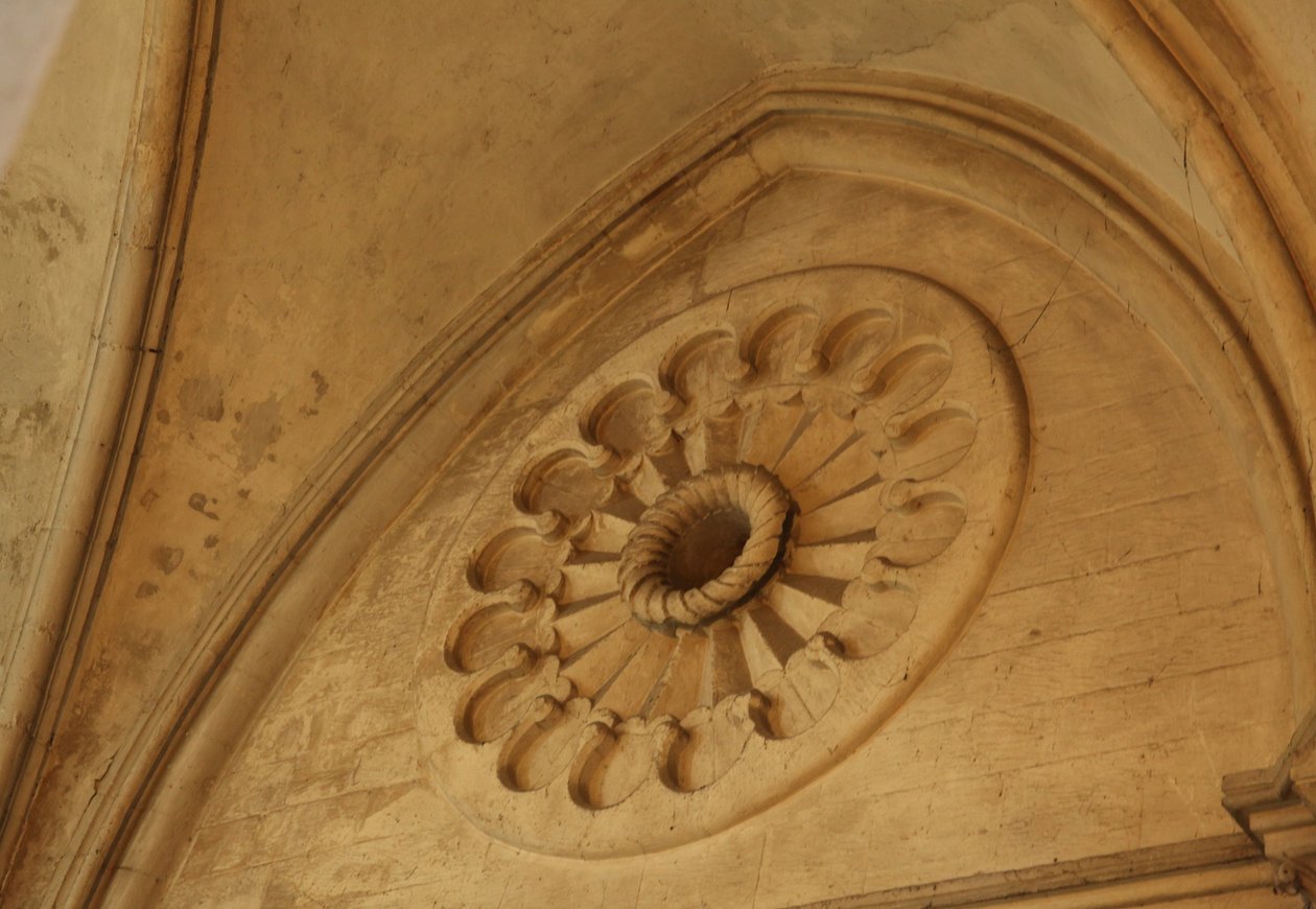 View of a carved rosace by French School