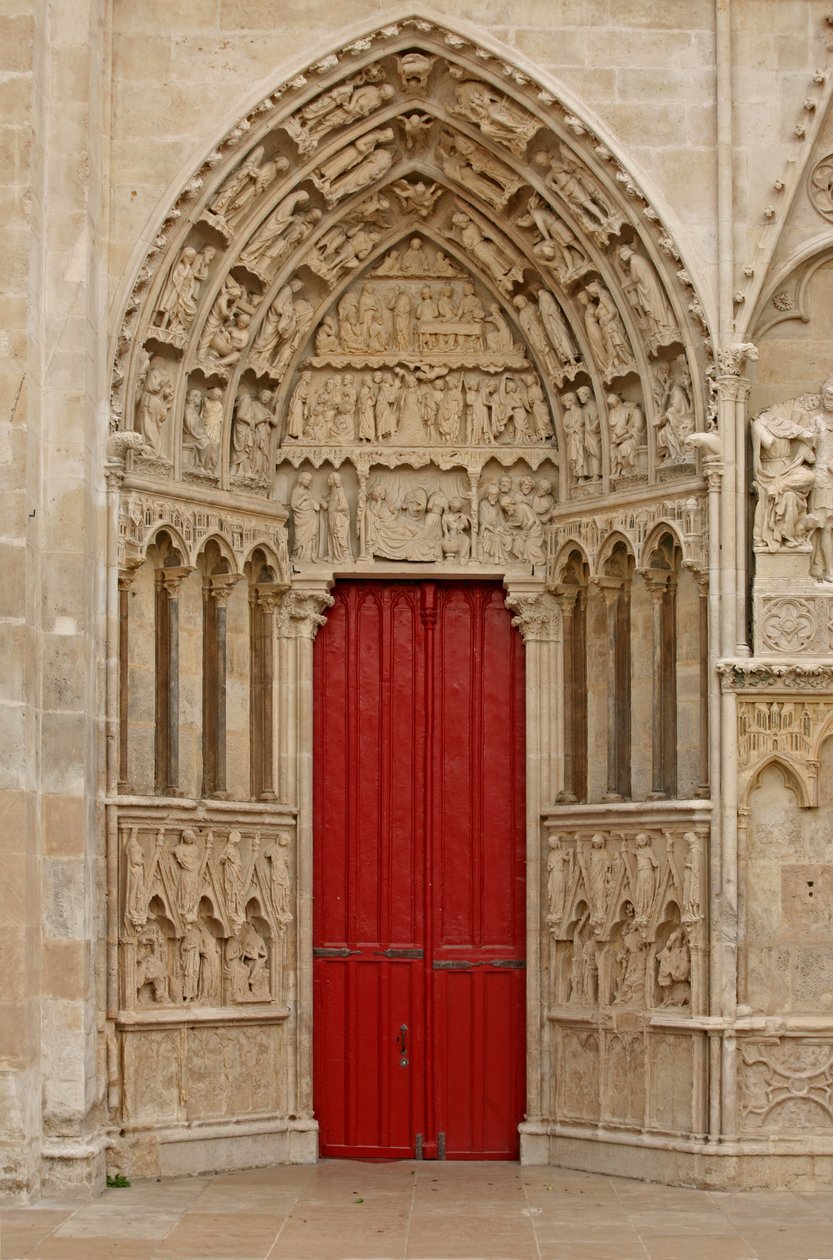 North Door on the West Façade by French School