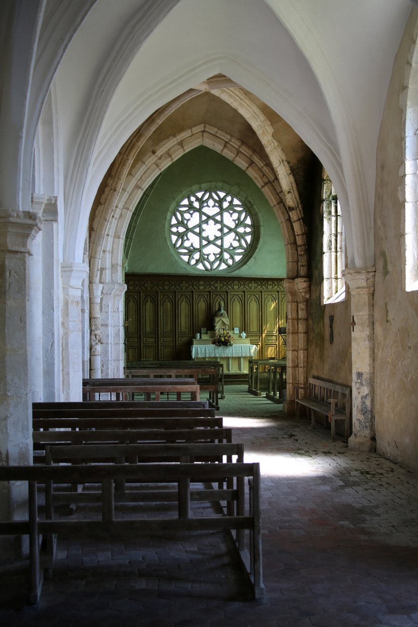 The south aisle looking eastwards by French School