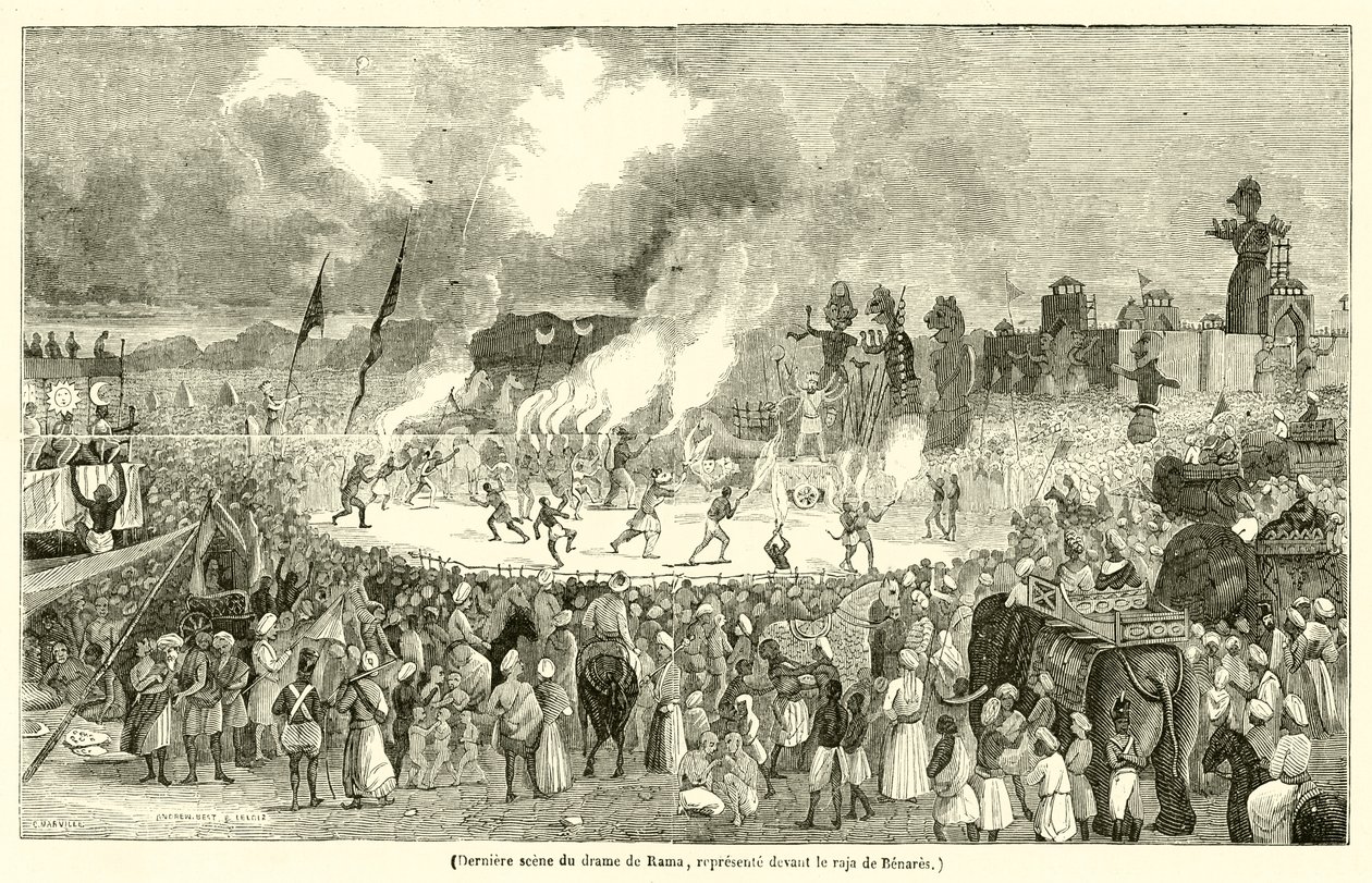 Last Scene of the Drama of Rama, Performed Before the Raja of Benares by French School