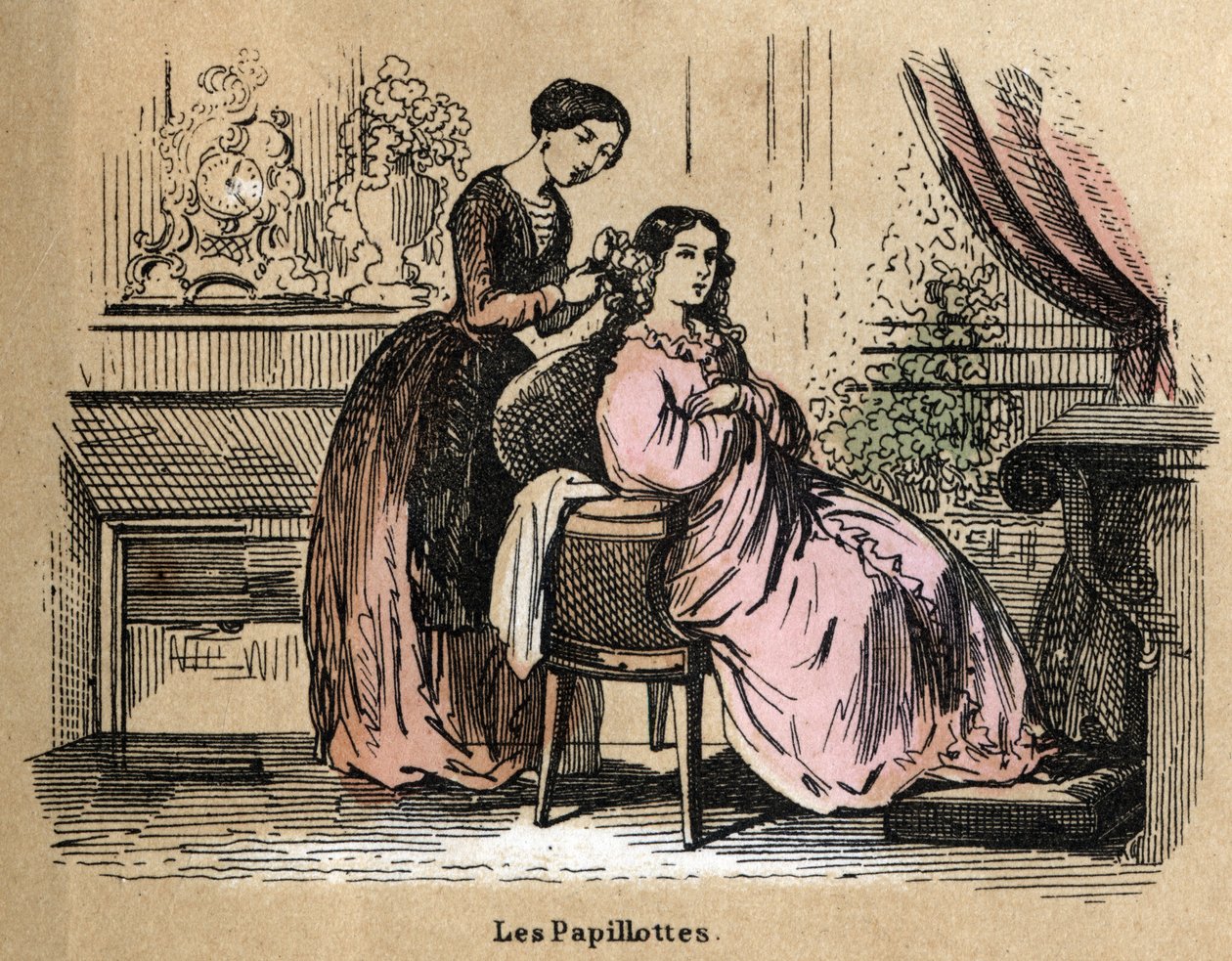 Description of the different products and uses of paper: foils, pieces of paper used to separate hair by dryers. Plate 