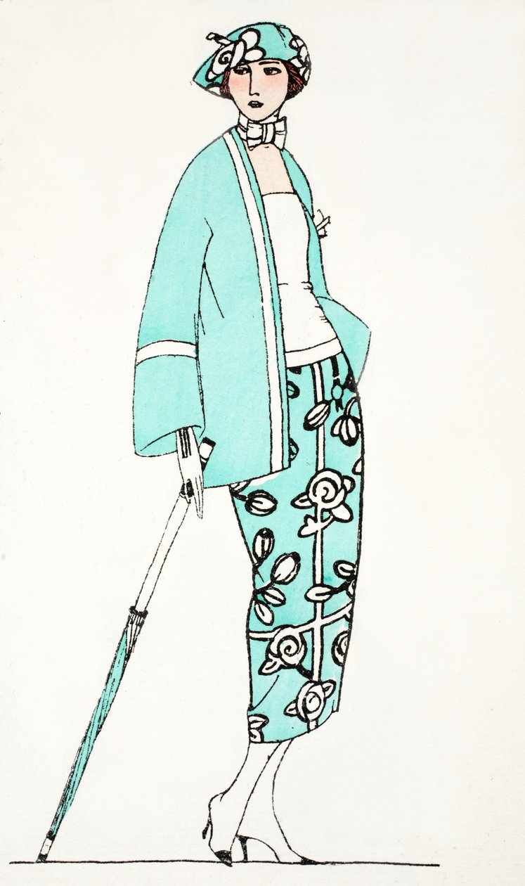 Design for a Day Dress, c.1919 by French School
