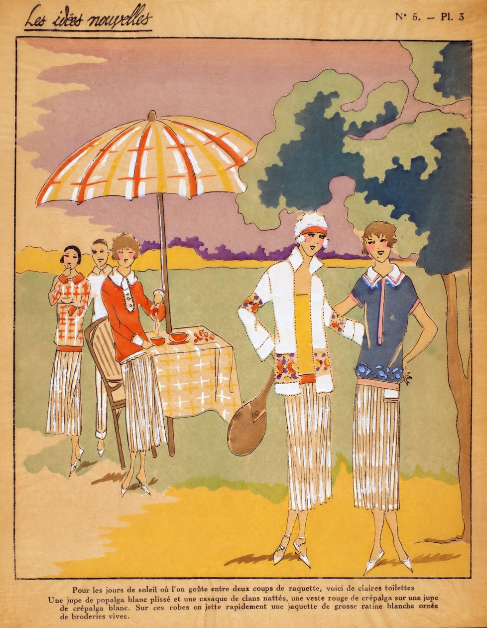 Design for Dresses for a Garden Party, Les Idées Nouvelles by French School
