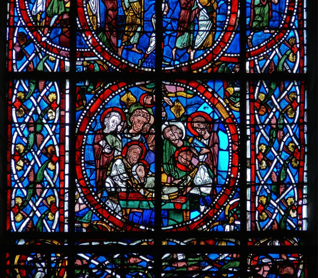 Detail from a Window Depicting the Entombment, from the Death and Assumption of the Virgin Mary by French School