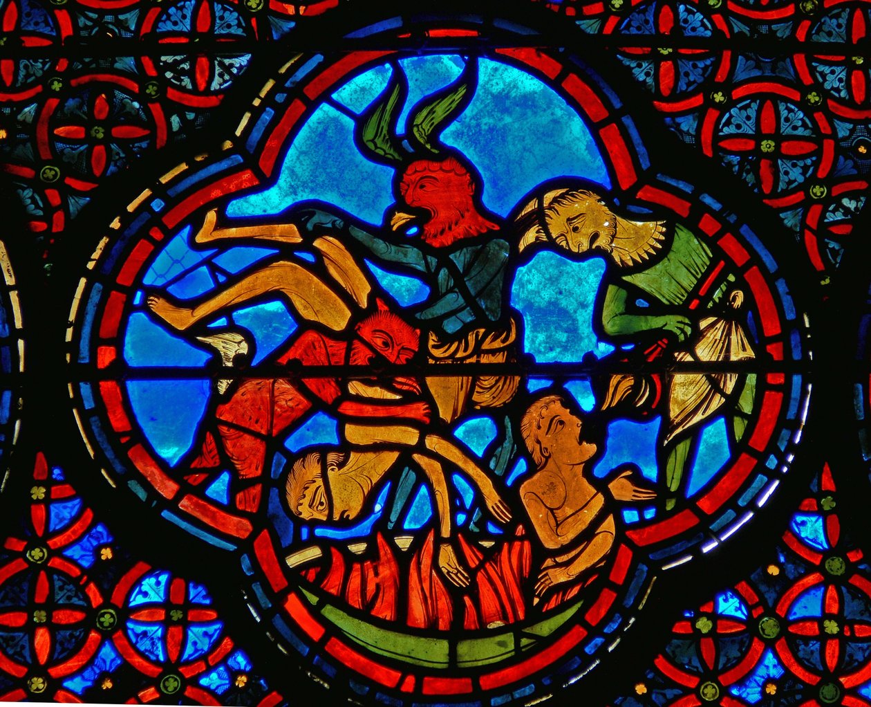 Detail (the rich man in hell) by French School