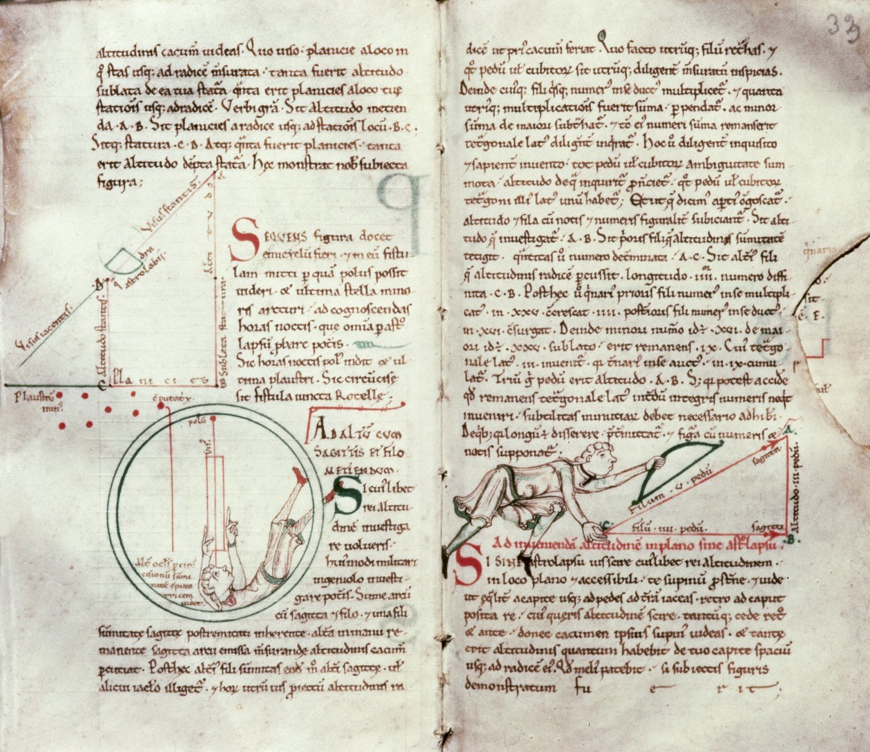 Diagrams of measurements and text by French School