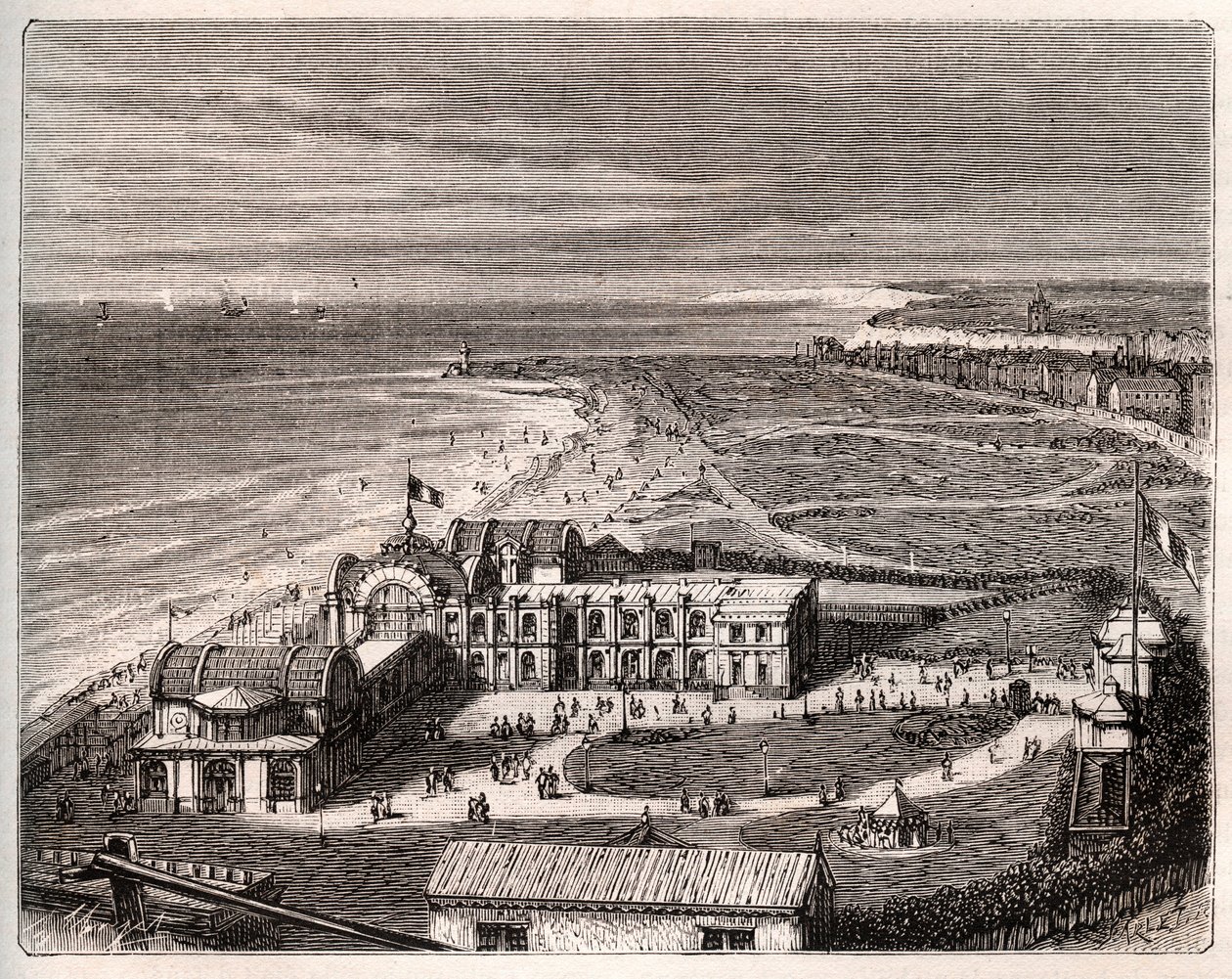 Dieppe - Normandie - engraving in 