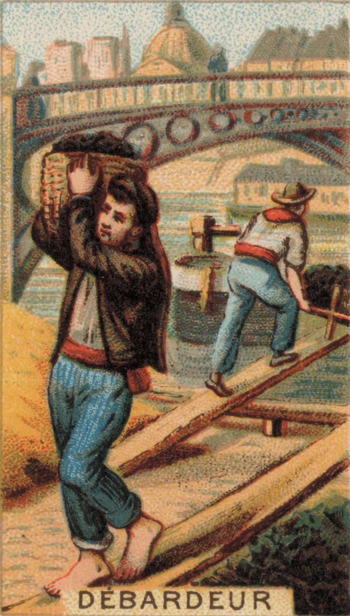 Docker Unloading a Barge by French School