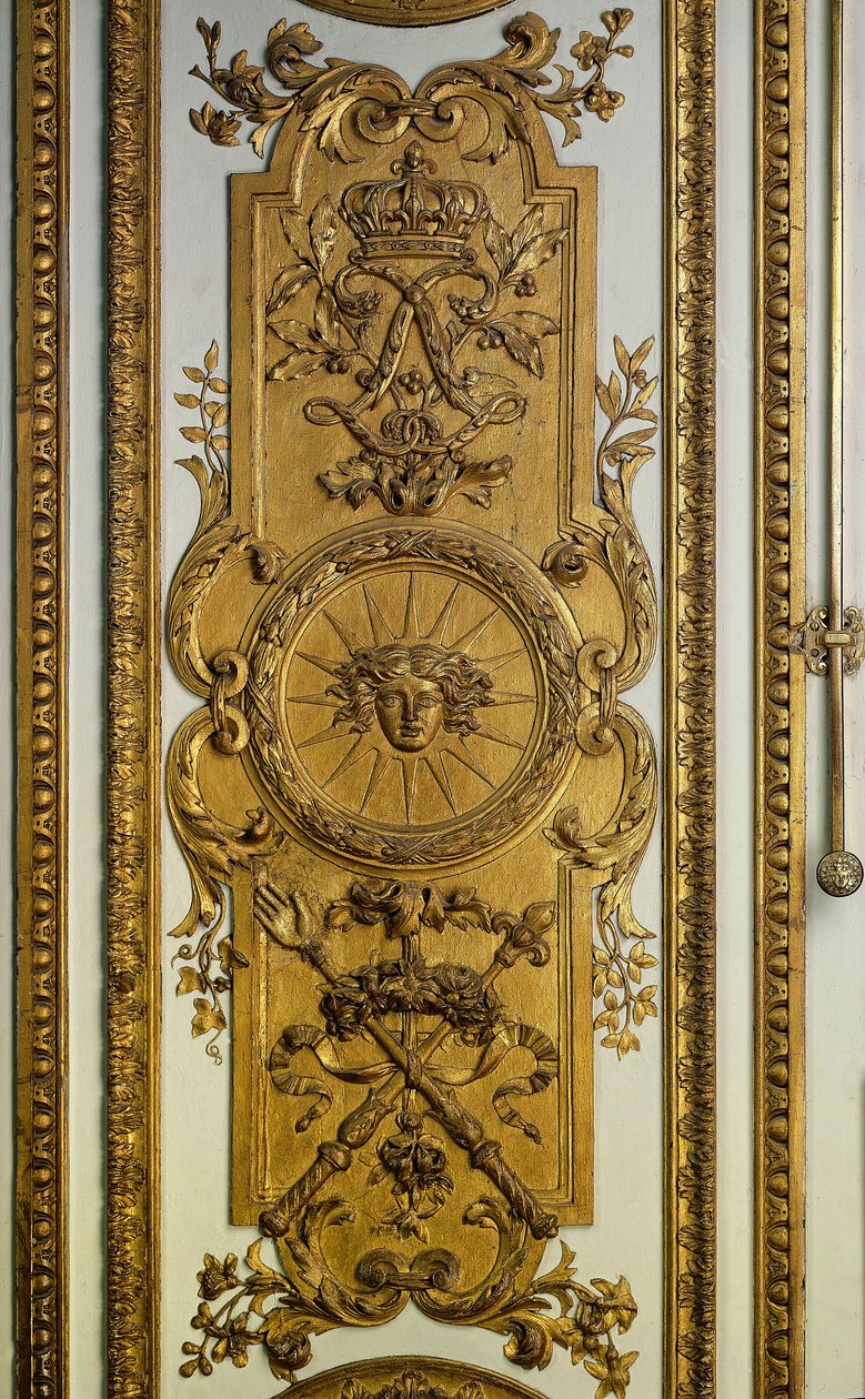 Doorwood of the Venus Salon with Sun and Sceptre by French School