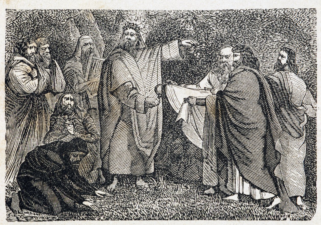 Druids picking mistletoe - in 