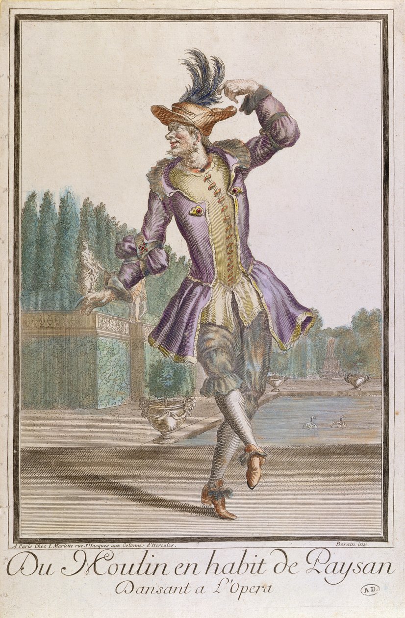 Du Moulin in a Peasants Costume for a ballet at L