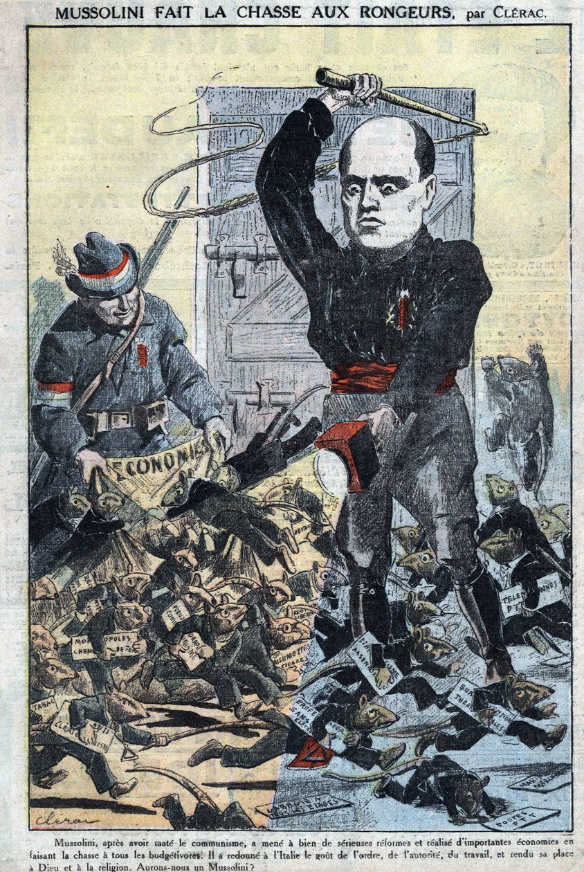 Duce Benito Mussolini Hunting the Bodies and Societies that Start the State Budget by French School