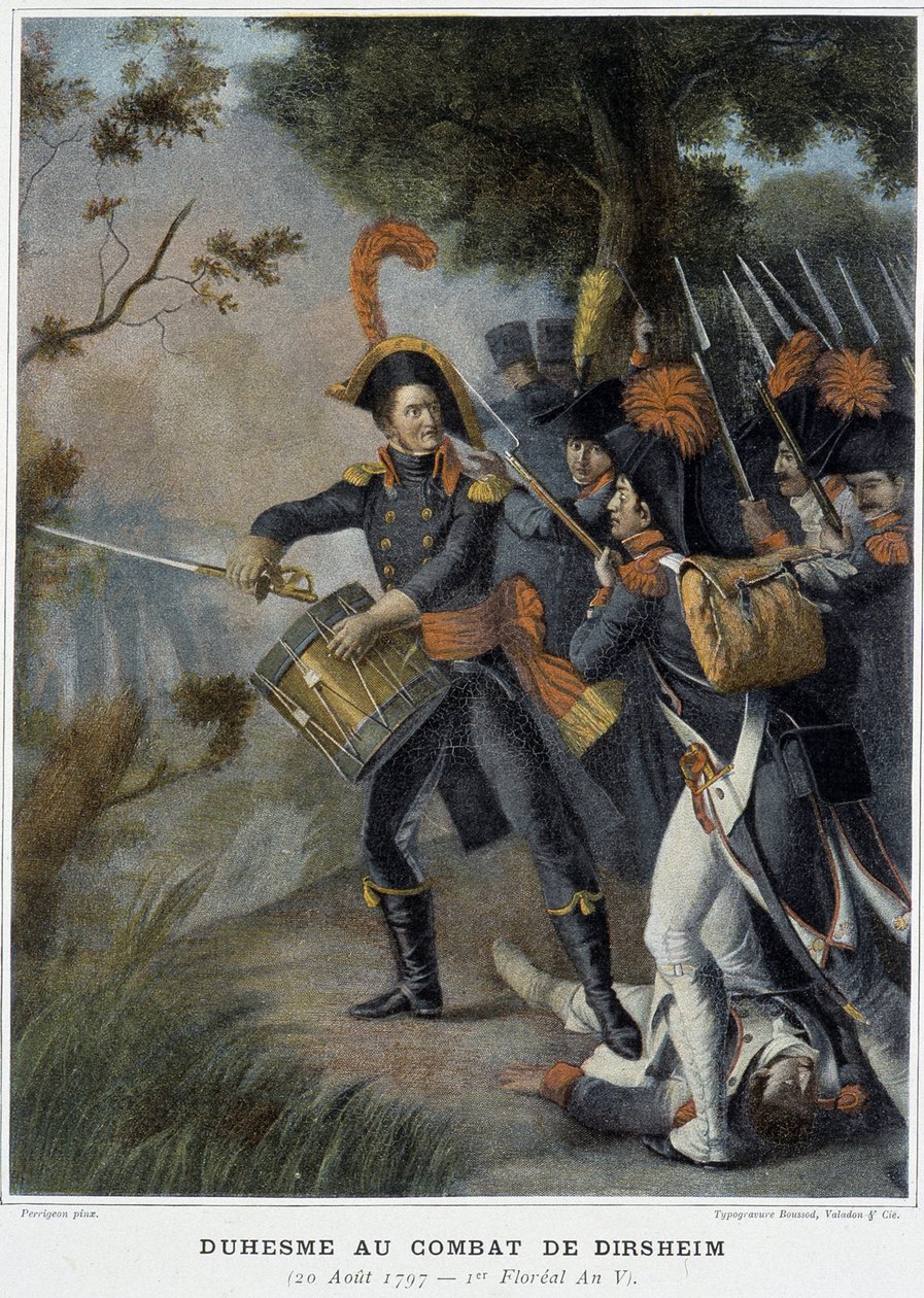 Duhesme in the Battle of Dirsheim, August 20 by French School
