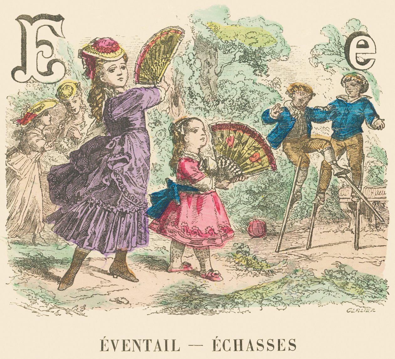 Fan — Stilts by French School