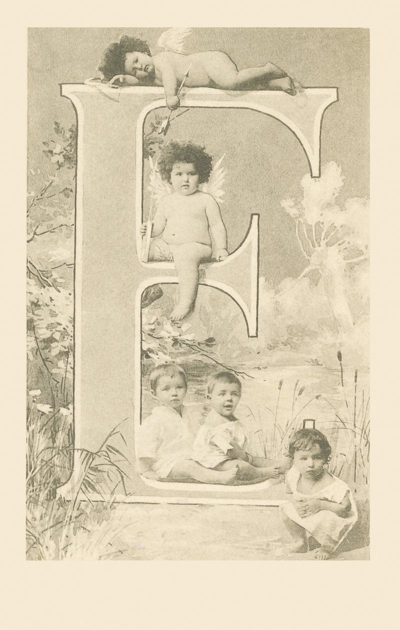 Five young children, naked in Cupid or in a small shirt by French School