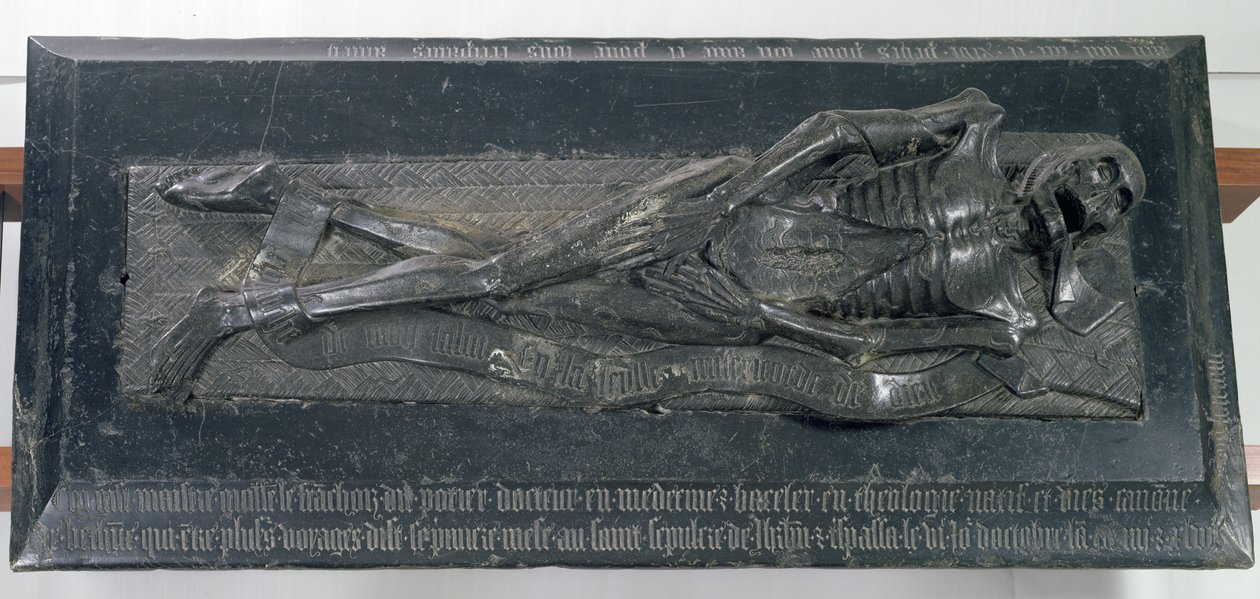 Effigy of Guillaume Lefranchois (d.1446) known as Potier, Doctor and Canon of Bethune, 1446 by French School