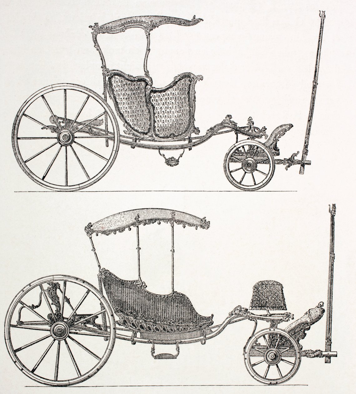 Eighteenth Century French Carriages, 1875 by French School
