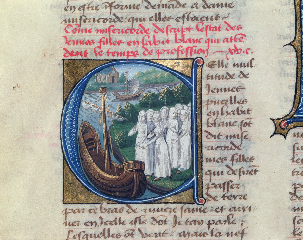 Embarkation of the Sisters of Charity of the Hotel Dieu de Paris, from Le Livre de Vie Active de l