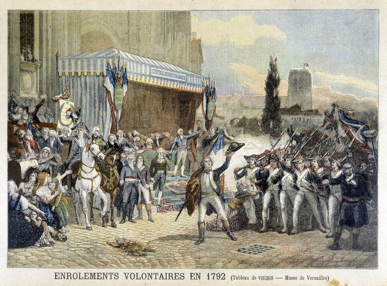 Enrolment of Volunteers in 1792 by French School
