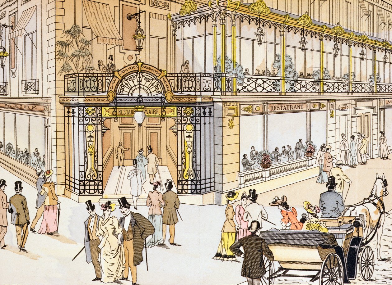 Entrance of the Le Maire restaurant in Paris, c.1895 by French School