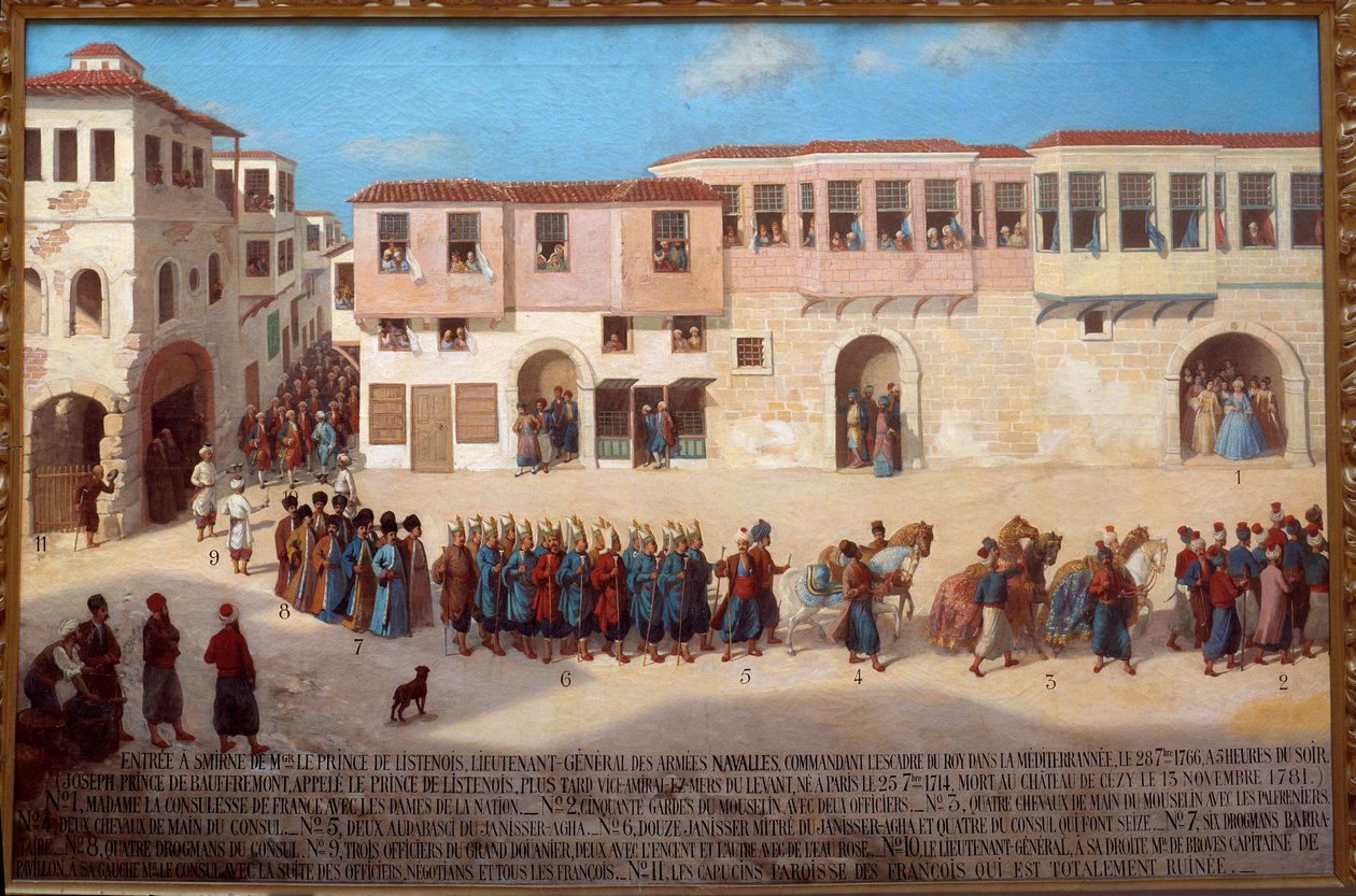 Entry to Smyrna by Admiral Joseph de Bauffremont, Prince of Listenois 28/09/1766 by French School