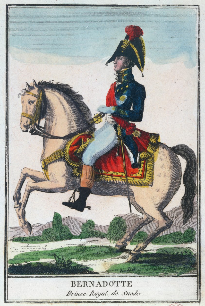 Equestrian portrait of Charles Jean Baptiste Bernadotte, early 19th century by French School